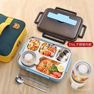 Lunch Box Lunch Box Large Capacity Division with Soup Bowl Stainless Steel Lunch Box316Insulated Office Worker Canteen P