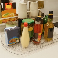 Turntable for Refrigerator Square Turntable Organizer for Fridge Cabinet Pantry 1 Pack - Clear