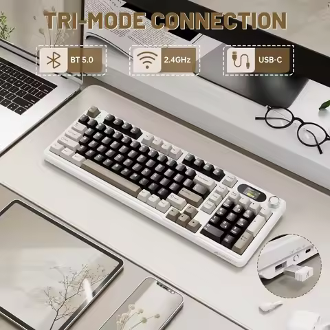 ATTACK SHARK X98PRO 98 Key Wireless Mechanical Keyboard TFT Display Knob RGB Backlit Hot Swappable G