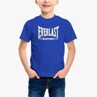 BAJU BUDAK EVERLAST B0XING UNISEX SHORT SLEEVE T-SHIRT 100%COTTON 1-14YEARS PREMIUM QUALITY 190GSM