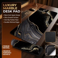 Desk Mat 80x30cm MarblePattern No Slip EasyClean Big Size for HomeOffice Gaming WFH Desk Study Gamer