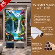 Custom 3D Wall Sticker Wallpaper with New Aesthetic Natural Scenery Theme