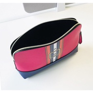 Bright eye Estee Lauder color matching PU envelope cosmetic bag belt buckle small bag female mobile phone bag double bag wrist bag storage