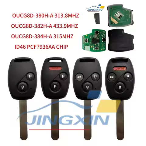 Jingxin 313.8/315/433.92Mhz ID46 Chip Remote Car Key for 7th generation Honda Accord Element CRV HRV