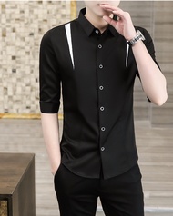 Áo sơ mi Áo sơ mi tay lửng phối màu 2 bên nam tính trẻ trung bắt mắt giả hơp lý thu hút cái nhìn từ 