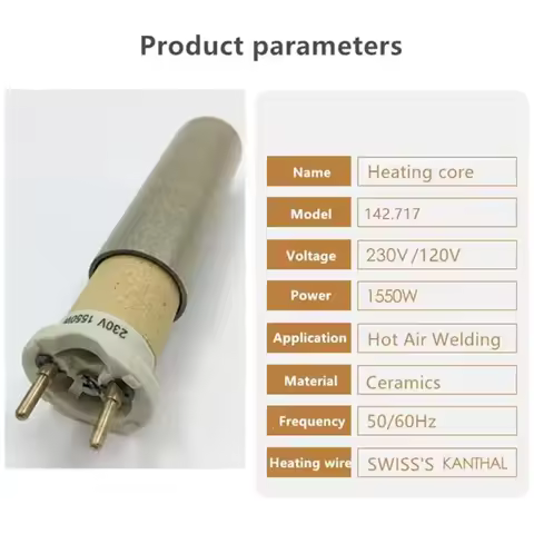 2PCS 230V 1550W Ceramic Heating Elements For Leister 142.717 Handheld Hot Air Plastic Welder Tool