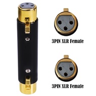 Gold-Plated XLR Female Female Adapter XLR 3PIN Adapter Compatible Microphone Mixer XLR Microphone Au