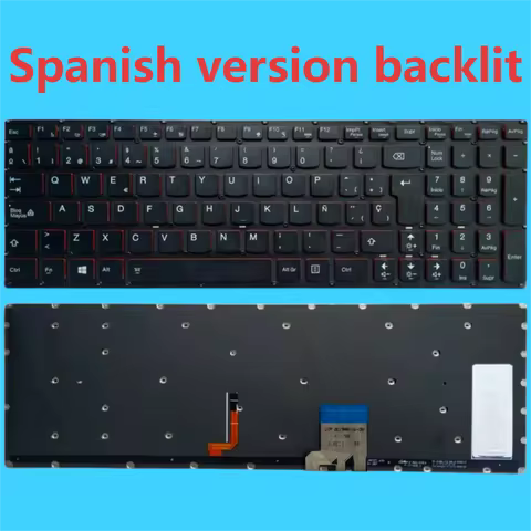 Y50-70 Spanish/French backlit keyboard for Lenovo Y50 Y50-70 Y50-70A Y50-70AS Y50-70AM-IFI Y50P-70(A