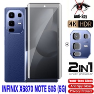 INFINIX X6870 NOTE 50S (5G) 2IN1 Full Cover Screen Private Tempered GlassFor Infinix Note 50 S 50S I