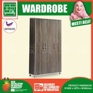 3 Feet Swing Door Wardrobe / Wardrobe with Large hanging space / Almari baju / Pintu Kaca / Almari Baju Kayu / Berlaci