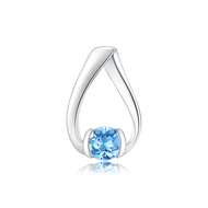 TAKA Jewellery Blue Topaz Pendant 9K