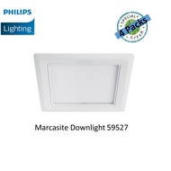 (4 Packs Deal) Philips 59527 Marcasite square shape downlight 12W LED cut out 4" (125mm) Downlight C