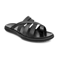 Projet1826 Anson Round Toe Leather Sandals Black