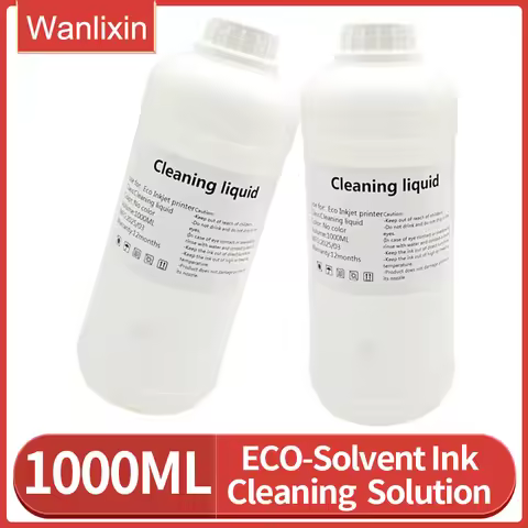 1000ML Eco-Solvent Ink Cleaning Solution For Epson Roland Mimaki Mutoh DX5 DX7 TX800 XP600 5113 I320
