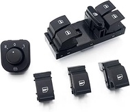 QASULER Side Mirror Power Window Cntrol Switch, for VW, for Jetta Mk5, for Golf 5 6 For, for Tiguan,