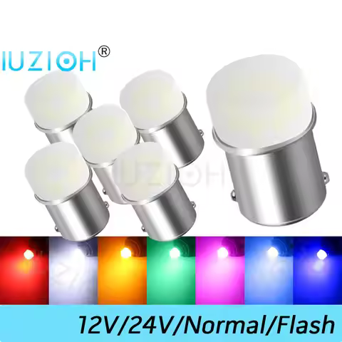 IUZIOH 12V 24V Led Bulb 1156 1157 Strobe BA15S BAY15D P21W P21/5W R5W R10W Lamp Flash Flashing Brake