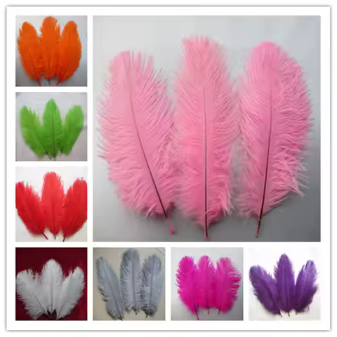 Beautiful Ostrich Feathers 10 PCS Feather Length 6-8 Inches / 15-20 Cm Wedding To Decorate A Variety