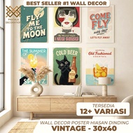 PRATALA WALL DECORATION POSTER VINTAGE FRAME AESTHETIC DISPLAY MODERN RETRO VINTAGE ROOM DECORATION