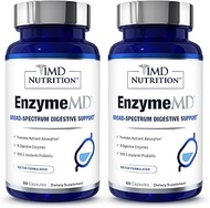 1MD Nutrition EnzymeMD - Digestive Enzymes Supplement - Doctor Formulated | 18 Plant-Based Enzymes -