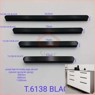 Handle Tarikan 6138 1 meter BLACK Hitam Laci Pintu Lemari Minimalis