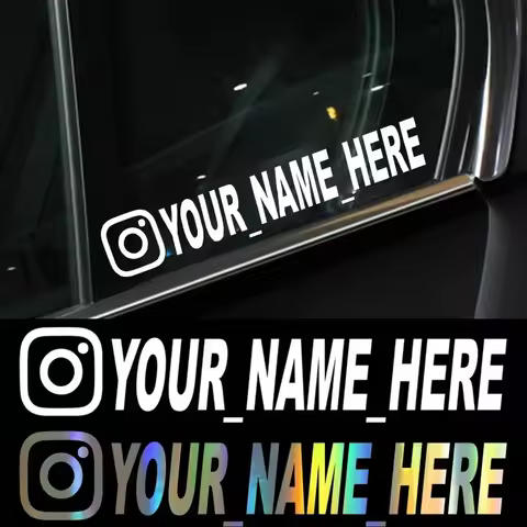 User Name Custom Personalized Instagram Vinyl Decals Motorcycle for Instagram FACEBOOK Customization