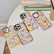 For iPhone 16 14 15 Pro Max Cute Cartoon Pompompurin Sticker Case iPhone 12 13 Pro MAX 7/8Plus/X/XR/