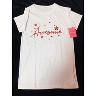 Justees Teens Awesome Print White Shirt