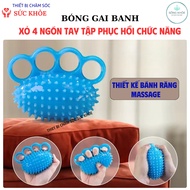 Bóng Tập Xỏ 4 Ngón Bóp Tay Silicon Mềm – Dụng Cụ Luyện Cơ Tay Phục Hồi Chức Năng Sau Tai Biến