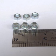 WHITE NUT M4 KEY 7 HEX NUT 4MM GALVANIZED NUT M4 PITCH THREAD 0.7 HEX NUT M4 NUT GALPANIS HOLE DIAME