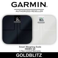 Garmin Index S2 Smart Scale with Wireless Connectivity Wi-Fi Weighing Weight Body Mass Fat Percantag