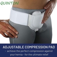 QUINTON Hernia Brace, Adjustable Groin Hernia Belt, Hernia in The Elderly Black Unilateral White Tru