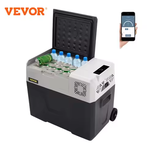 VEVOR Mini Car Refrigerator Portable Compressor Cooler Small Fridge Freezer 30L 40L 50L 12V/24V 220V