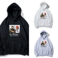 High-Quality Cotton Hoodie, Plus-Size Rapper Print, Hooded Sweatshirt