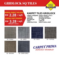 [READY STOCK] PER SQFT / GRIDLOCK SQ CARPET TILES KARPET PEJABAT OFFICE - 20PCS/54SQFT