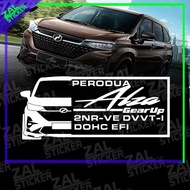 *<ZAL STICKER> STICKER KERETA ALZA GEARUP PERODUA 2022