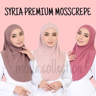 TUDUNG SARUNG INSTANT SYRIA MOSSCREPE FREE INNER TUDUNG MOSSCREPE