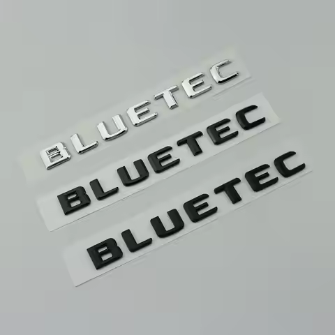 ABS Letters Logo Car Rear Trunk Emblem Badge Stickers For Mercedes Benz BLUETEC W213 W212 W204 W205 