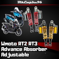 Wmoto RT2 RT3 Advance Absorber Motorcycle Rear Shock 395mm Quality CNC T6063 aluminum Absorber Doubl