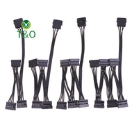 [T&O-t] 4Pin 1 Male To 3/4/5/6 Female Splitter Adapter SATA Power Hard Disk Extension Hard Drive Cab