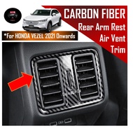 🔥SG SELLER🔥Honda VEZEL HR-V 2021 2022-Present Armrest Rear Air Vent Trim Aircon Outlet Cover Carbon Fiber Accessories