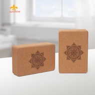 Cork Yoga Block Natural Cork Block Eco-Friendly Non Slip Cork Block High Strength Wood Yoga Block Yo