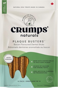 Đồ ăn vặt cho thú cưng chó cưng Crumps Naturals Bacon Dental Dog Treats (10 count) 7"