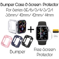 [SG STOCK] iWatch Bumper Case + Free Screen Protector (38/40/42/44mm)