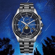 CITIZEN 星辰 星空藍 限量月相超級鈦光動能電波萬年曆手錶 BY1007-60L