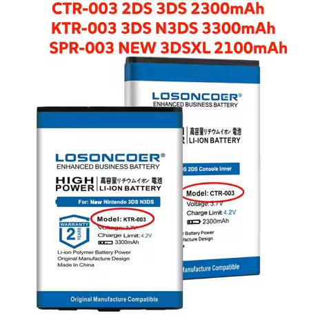 Gamepad Controller Battery CTR-003 KTR-003 SPR-003 2300/3300mAh For 2DS 3DS NEW 2DSXL N3DS New 3DS L