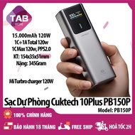 Sạc Dự Phòng Cuktech 10Plus PB150P 15000mAh 2C1A 120W PD 3.0 PPS5A QC Mi Turbro Charger 120W - Bảo H