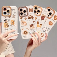 DS1317 Case Samsung J2 Prime J3 Pro A04s A04 A11 M11 A12 M12 A13 A23 A32 A15 A20s A22 Cute Bread Pup