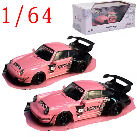 DEcode Diecast 1/64 Scale Porsche RWB 993 964 Sports Car Model Alloy Porsche RWB 993 Racing Car Mode