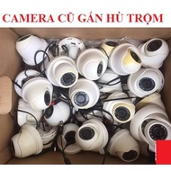 Theft camera, old camera with theft symbol, surveillance (damaged camera with theft)