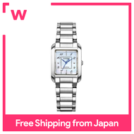 [Citizen] Watch Eco-Drive Waterproof White Butterfly Shell SQUARE Collection Silver EW5600-87D Ladies